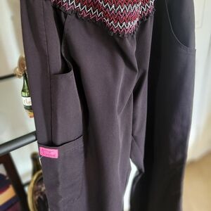 koi Black Pants with Red and White Accents